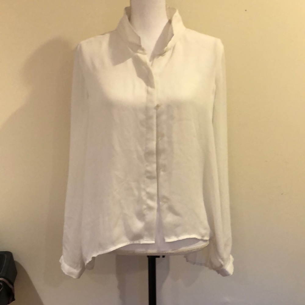 Allen B button-down blouse size Large